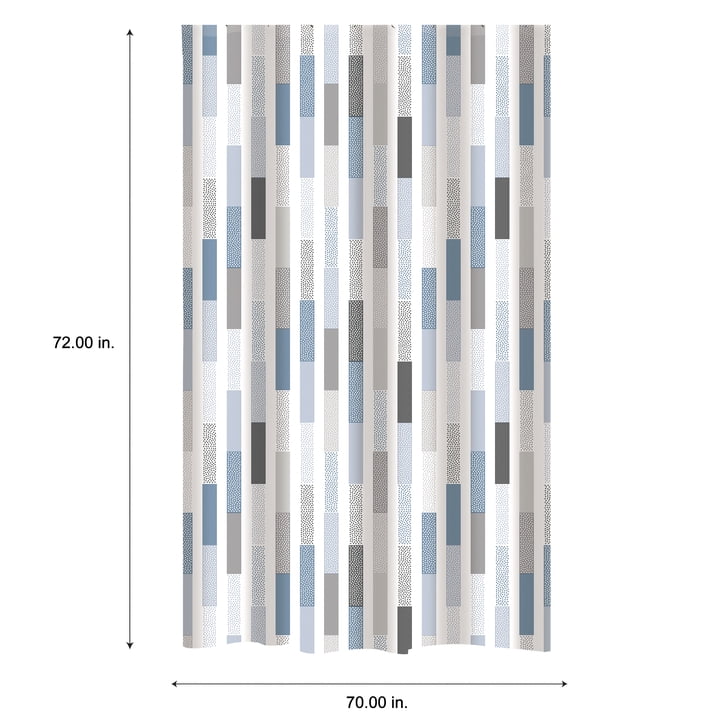 SHOWER CURTAIN PEVA STAGGERED DESIGN