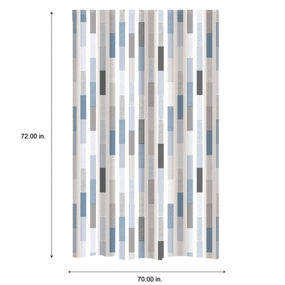 SHOWER CURTAIN PEVA STAGGERED DESIGN