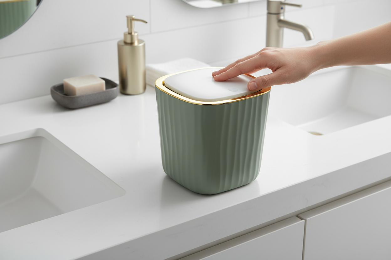 MINI COUNTERTOP VANITY WASTE BIN