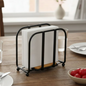 METAL NAPKIN HOLDER BLACK/BAMBOO