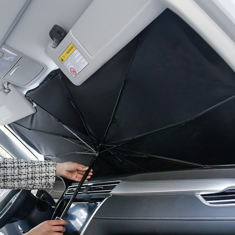 AUTO POLYESTER WINDSHIELD SUNSHADE SILVER