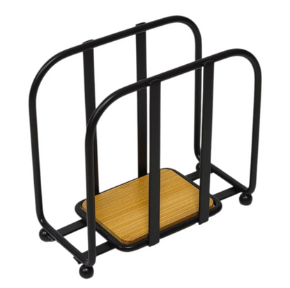 METAL NAPKIN HOLDER BLACK/BAMBOO