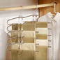 5 RACK METAL/PLASTIC SPACE SAVING PANTS HANGER
