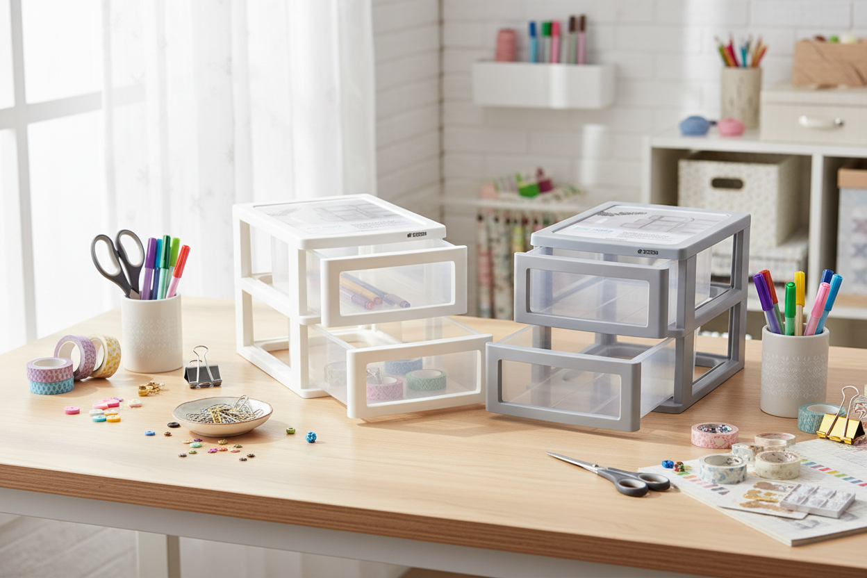 PLASTIC 2 DRAWER ORGANIZER