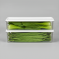 ACRYLIC FOOD STORAGE CONTAINER W/WHT LID SLIM