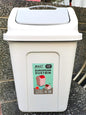 PLASTIC GARBAGE BIN w/SWING LID