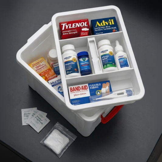 PLASTIC FIRST AID & MEDICINE STORAGE BOX