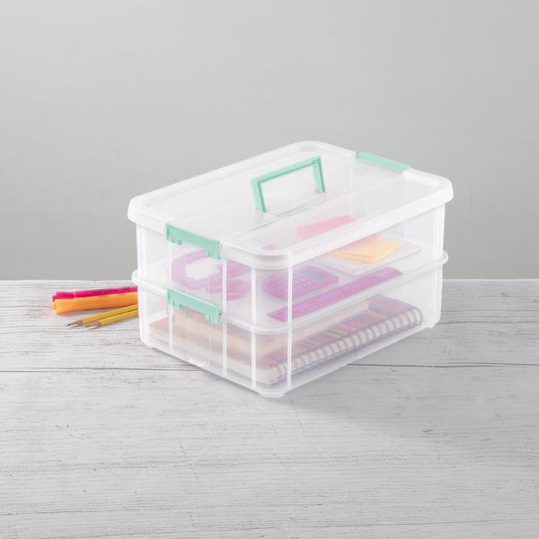 STERILITE STACK & CARRY 2 HANDLE BOX