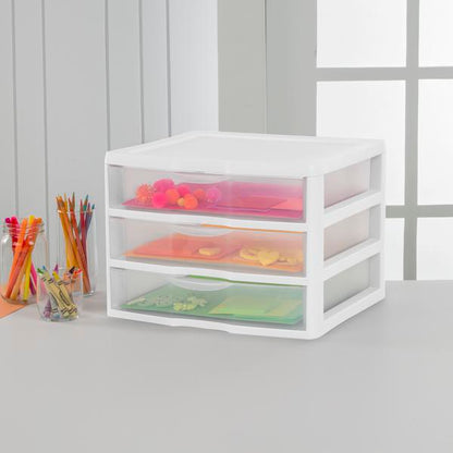 STERILITE CLEARVIEW WIDE 3 DRAWER UNIT