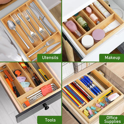 BAMBOO CUTLERY STORAGE TRAY