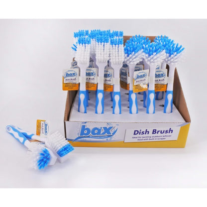 BAX DISH BRUSH RUBBER GRIP AST