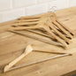 RHINORACK 5PK WOODEN HANGERS NATURAL