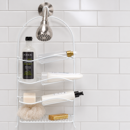 4 TIER SHOWER CADDY WHITE