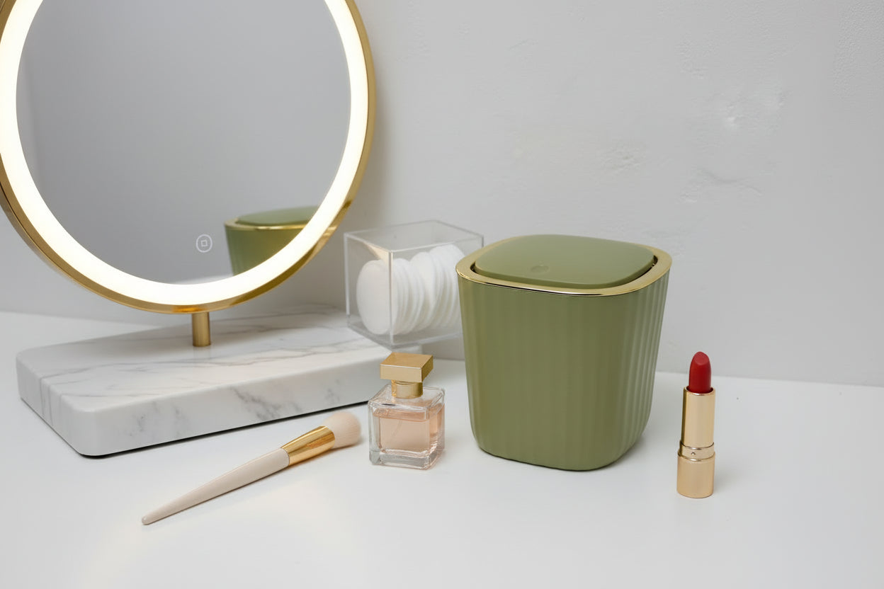 MINI COUNTERTOP VANITY WASTE BIN