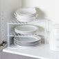 2 TIER CORNER PANTRY SHELF WHITE