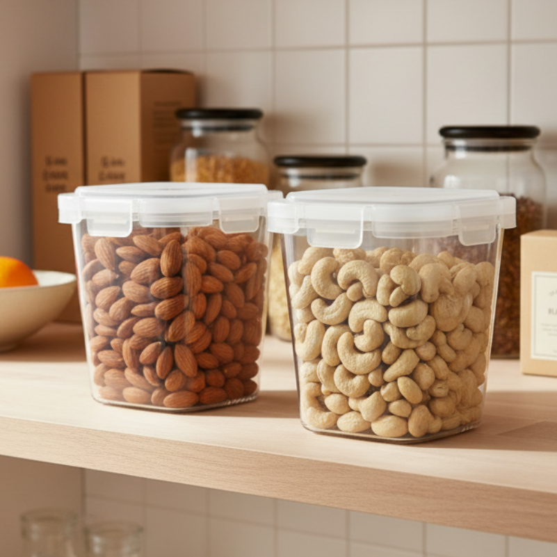 PLASTIC AIRTIGHT STORAGE CONTAINER SM SQ