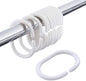 12PK PLASTIC SHOWER CURTAIN HOOKS
