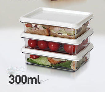 SET/3 PLASTIC FOOD STORAGE CONTAINER 300ML