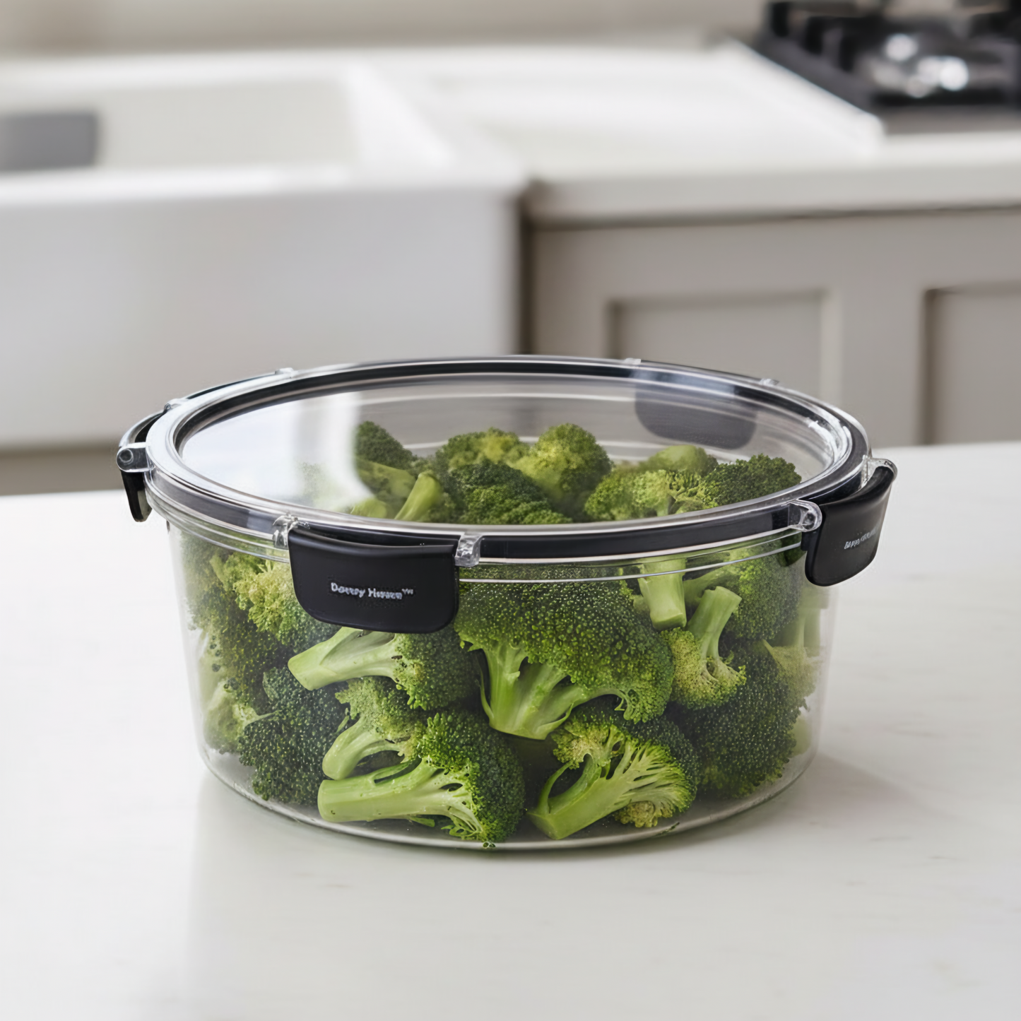 PLASTIC FOOD STORAGE CONTAINER ROUND 1850ML