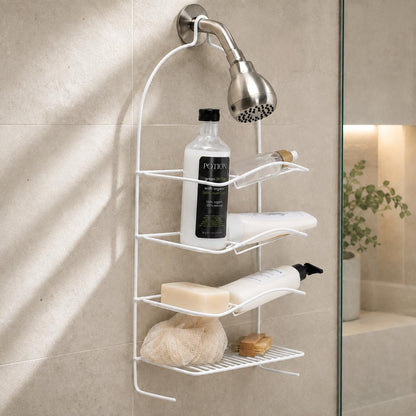 4 TIER SHOWER CADDY WHITE