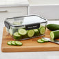 PLASTIC FOOD STORAGE CONTAINER RECT. 1200ML