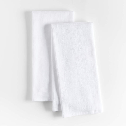 FLAT WEAVE DISH TOWEL WHITE