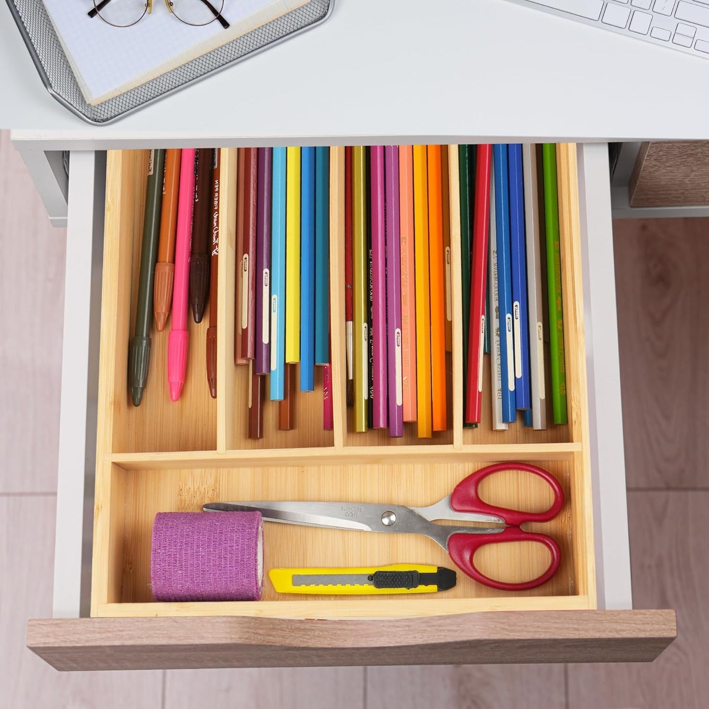 BAMBOO CUTLERY STORAGE TRAY