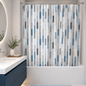 SHOWER CURTAIN PEVA STAGGERED DESIGN
