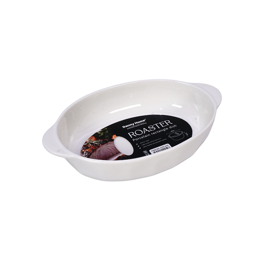 OVAL PORCELAIN BAKING DISH WHITE 10"