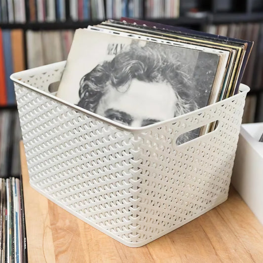 RESIN PLASTIC STORAGE BASKET DEEP