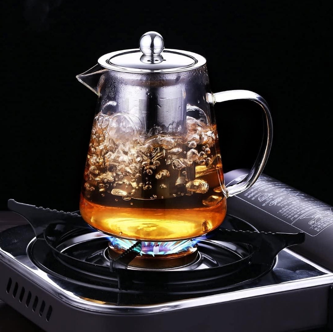 GLASS TEA POT CLEAR 850ML