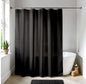 PLASTIC SHOWER CURTAIN SOLID BLACK