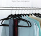RHINORACK 5PK VELVET NON-SLIP HANGERS BLACK