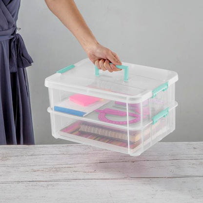 STERILITE STACK & CARRY 2 HANDLE BOX