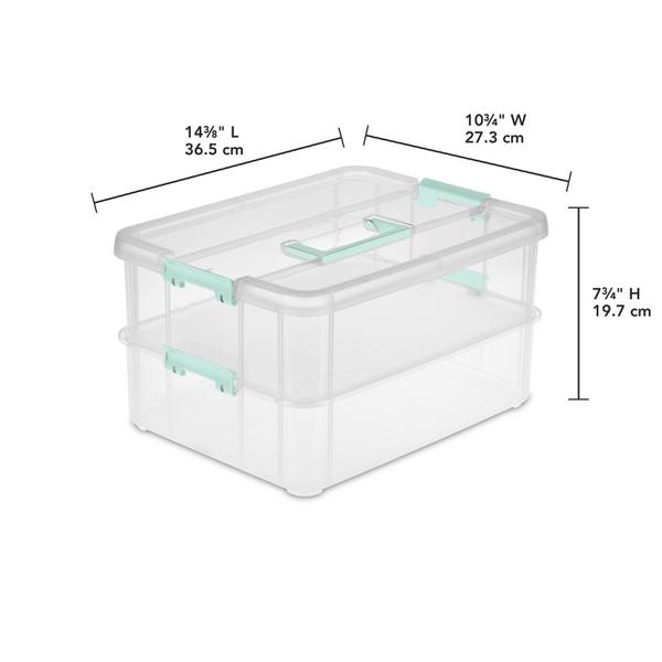 STERILITE STACK & CARRY 2 HANDLE BOX