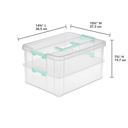 STERILITE STACK & CARRY 2 HANDLE BOX