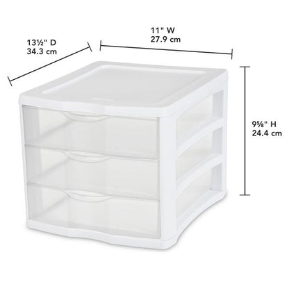 STERILITE CLEARVIEW 3 DRAWER ORGANIZER
