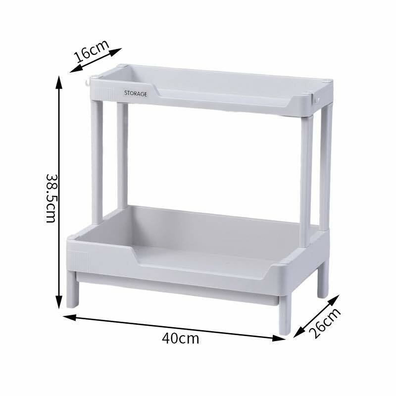 PLASTIC 2 TIER MULTI-PURPOSE STORAGE SHELVES